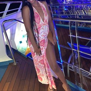 BOOHOO | VACATION HALTER MAXI DRESS